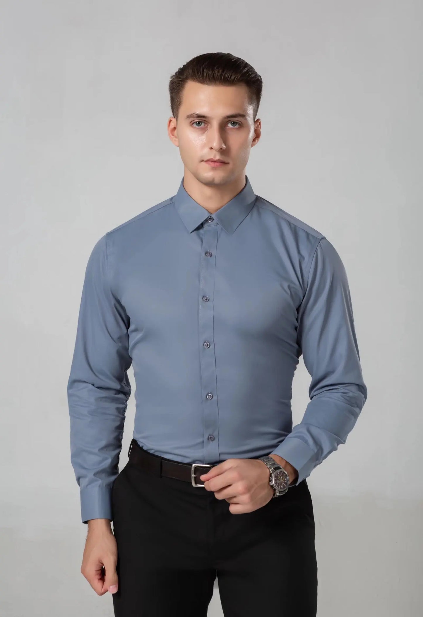 Professional Shirts Men Women Long-Sleeved Short-Sleeved White Gray Blue Workwear Shirt Suits 4S Shop Customized Embroidered log