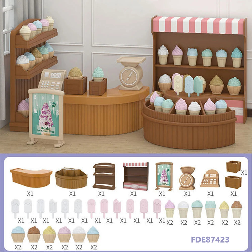 Dollhouse Miniature Furniture Accessories 1/12 Supermarket Micro Model Bedroom Forest Family For Kitchen Toys Doll Girl Gift