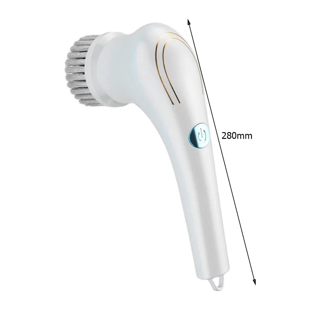 Household Cleaning Brush Multifunction USB 5 in 1 Bathroom Supplies Tools Dishwashing Brush Kitchen Gadgets Charging Mode Toilet