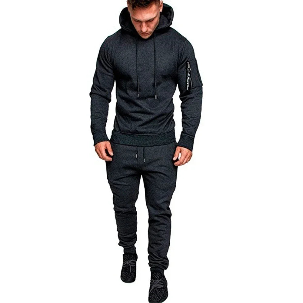 Men's Tracksuit Military Hoodie Sets Camouflage Hooded Leisure Suit Man Sweatshirt Pants Tactical Sweat Sports Suit