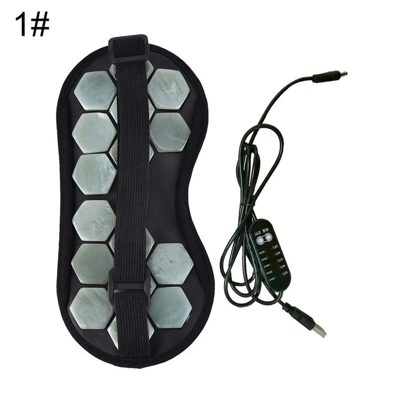 Electric Jade Eye Stone Mask Tourmaline Heating Eye Massager Hot Compress For Eye Muscle Relaxation Relieve Insomnia