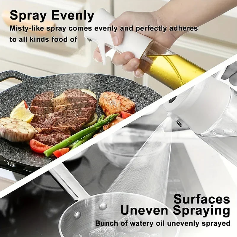 Olive Oil Sprayer Bottle Baking Barbecue Mist Sprayer Kitchen Cooking Vinegar Oil Dispenser for Air Fryer BBQ Picnic Tools
