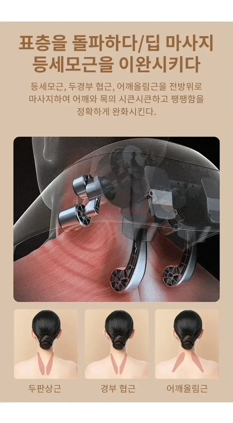 Shoulder Neck Massager Korea 26W Bldc Massager Shoulder Neck Multifunctional Kneading Hot Compress Relieve fatigue Massage Shawl