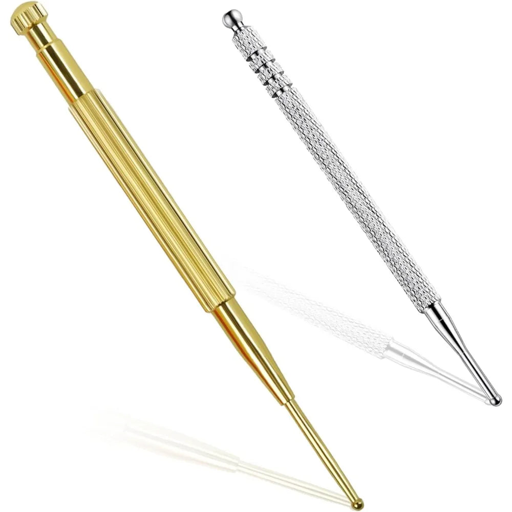 2PCS Facial Reflexology Massage Tool Retractable Acupuncture Pen Deep Tissue Massage Ear and Body Point Probe Pen for Home SPA