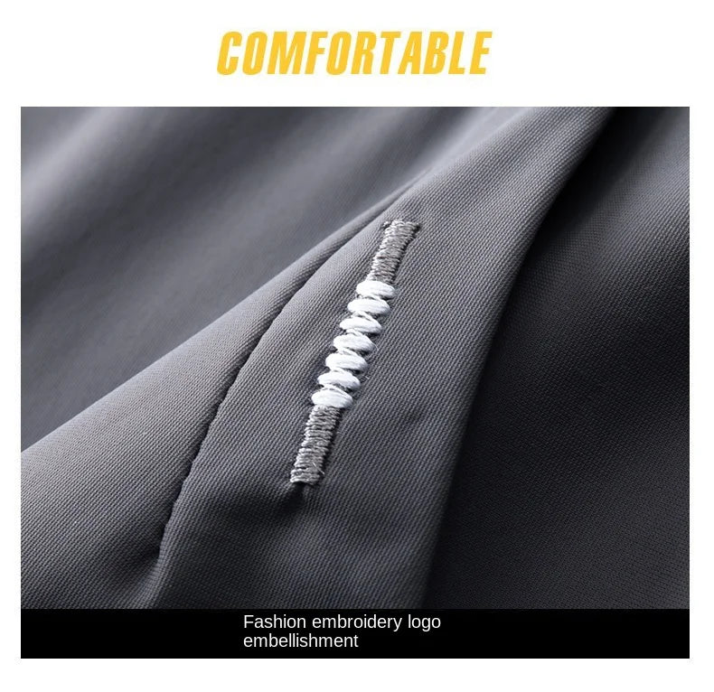Summer Men's Casual Pants Thin Business Stretch Slim Fit Elastic Waist Jogger Korean Classic Blue Black Gray Brand Trousers Male