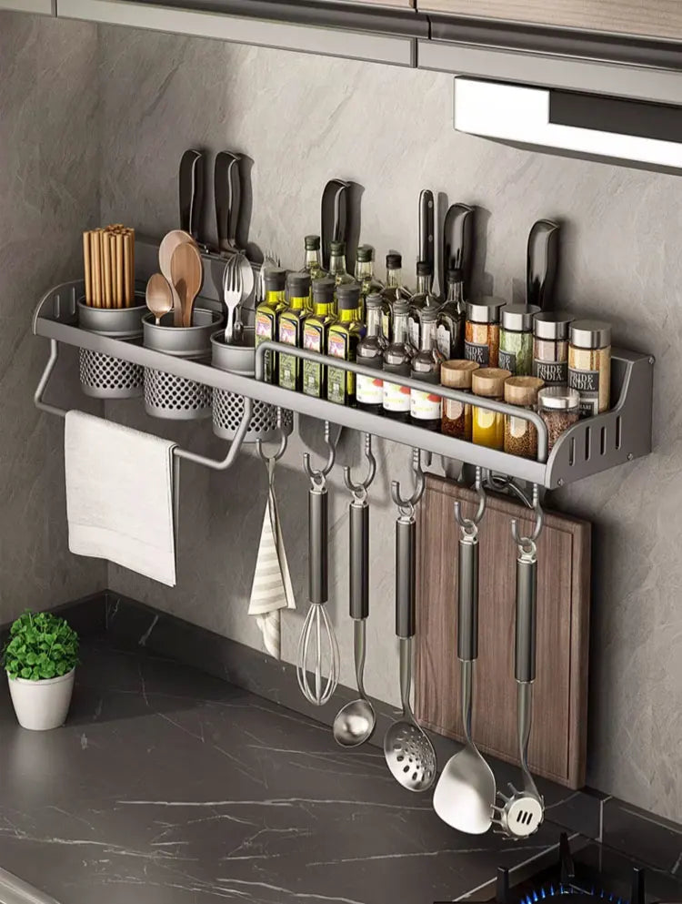 Kitchen Spice Storage Knives Holder Knife Stand Spice Rack Organizer Knives Holder Spoon and Chopsticks Rest Hanging Organizers