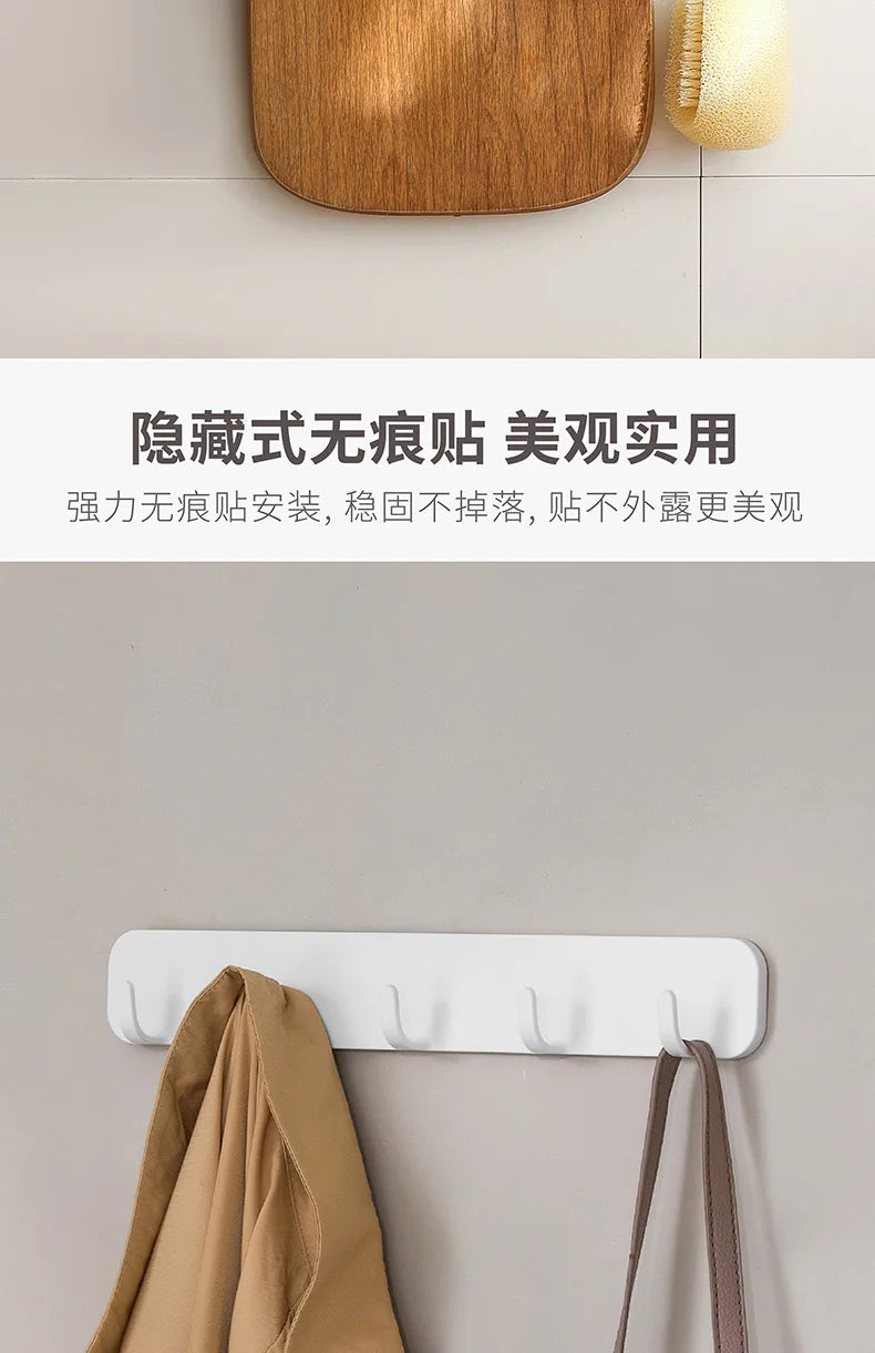 No punching hook door back row hook strong viscose kitchen bathroom bathroom waterproof wall hanging clothes hook