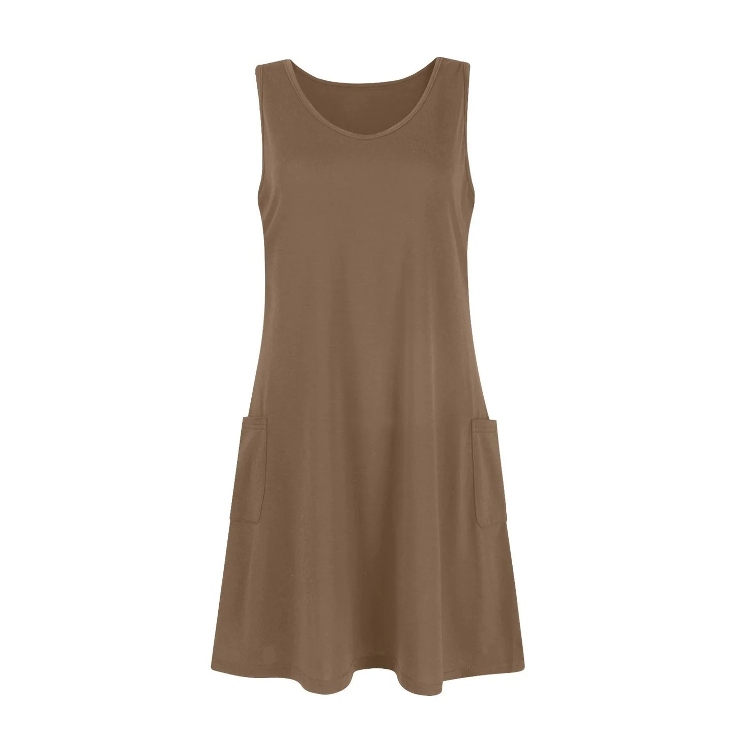 Women's Summer Casual Swing T-Shirt Dresses Beach Cover Up With Pockets Plus Size Loose T-shirt Dress vestidos largos