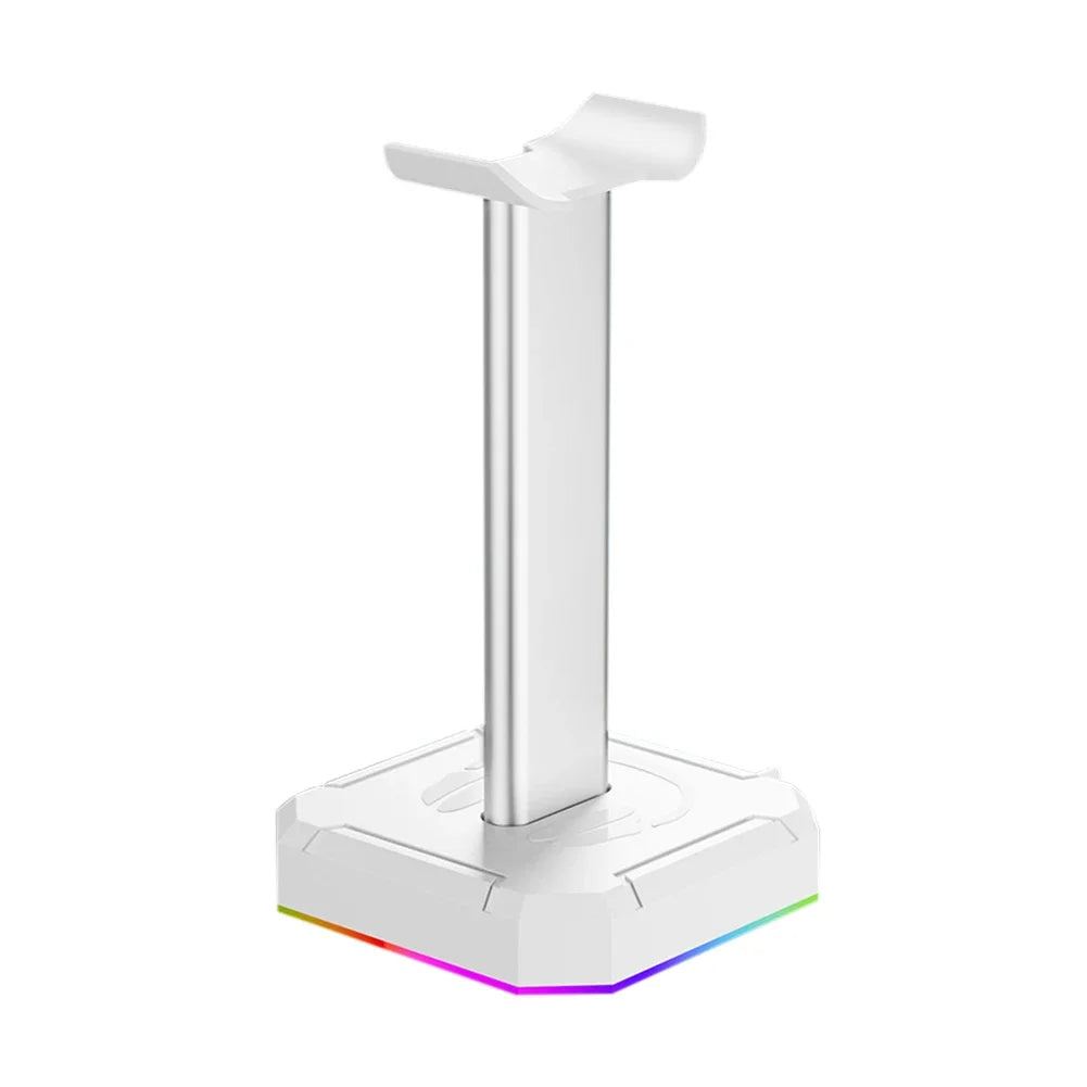 Aluminum Alloy Gaming Headphone Stand Space Saving Desktop Organizer Vertical Bracket RGB Backlight Headset Holder Display Rack
