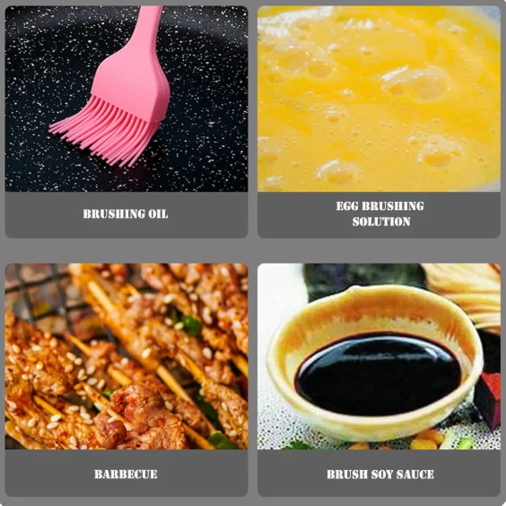 Silicone Barbecue Oil Brush Heat-resistant Pastry Brush Upgrade Oil Brush Kitchen Cooking and Baking Tools