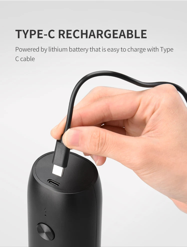 USB Rechargeable Electric Salt And Pepper Grinder With Adjustable Coarseness Refillable Mill Battery Powered Home Kitchen Gadget