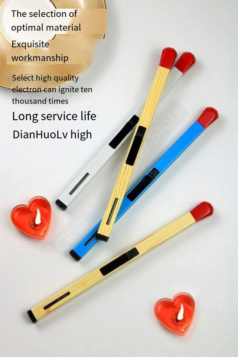 Super Long Luminous Matchstick Lighter Butane Torch Inflatable Lighter Household Aromatherapy Kitchen Gadgets Daily Necessities
