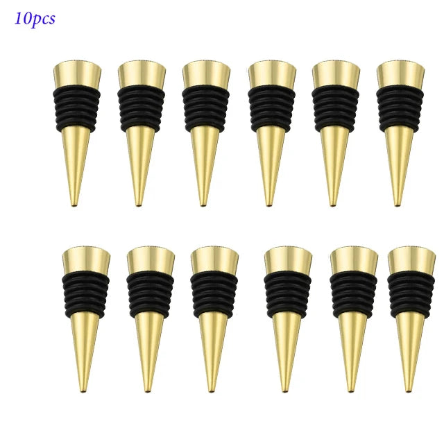 Zinc Alloy Wine Bottle Stopper Rubber Wine Stoppers Reusable Bottle Stoppers for Kitchen, Bar, Gifts, Holiday Party, Wedding