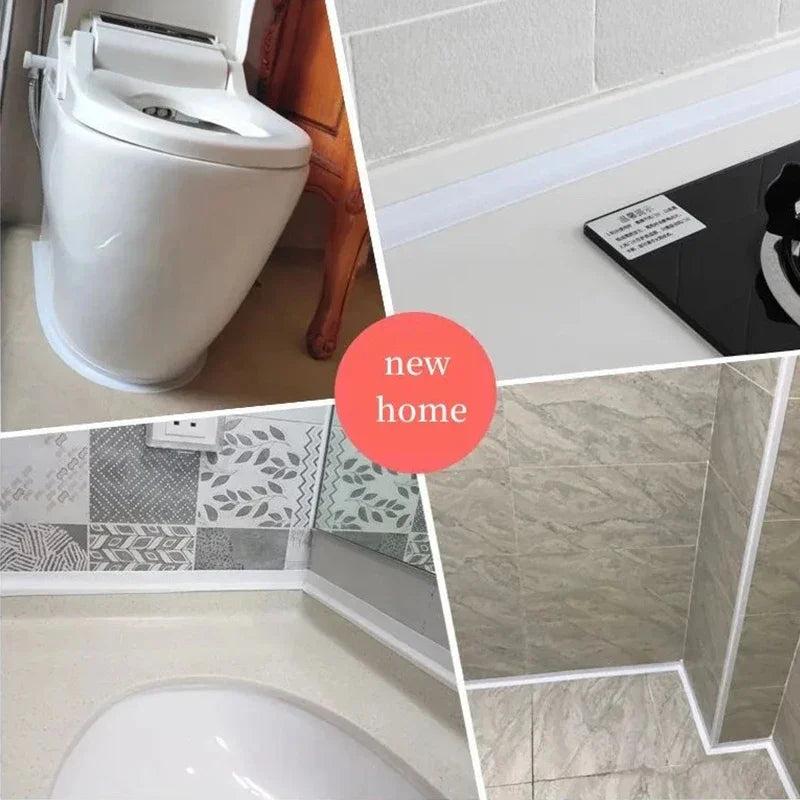 Shower Bath Sealing Tape Strips PVC Self Adhesive Waterproof Wall Stickers For Bathroom Kitchen Seal Caulk Strip Sink Mold Proof
