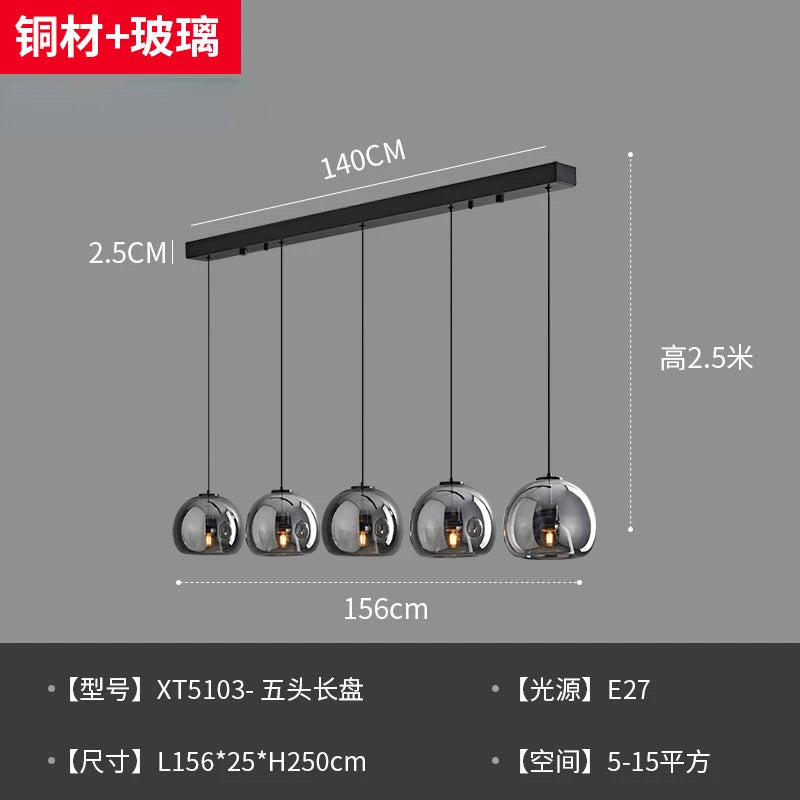 Nordic Restaurant Chandelier Lustre Pendant Lights Minimalist Coffee Shop Dining Kitchen Hanging Lamp Bar Bedroom Bedside Lamp