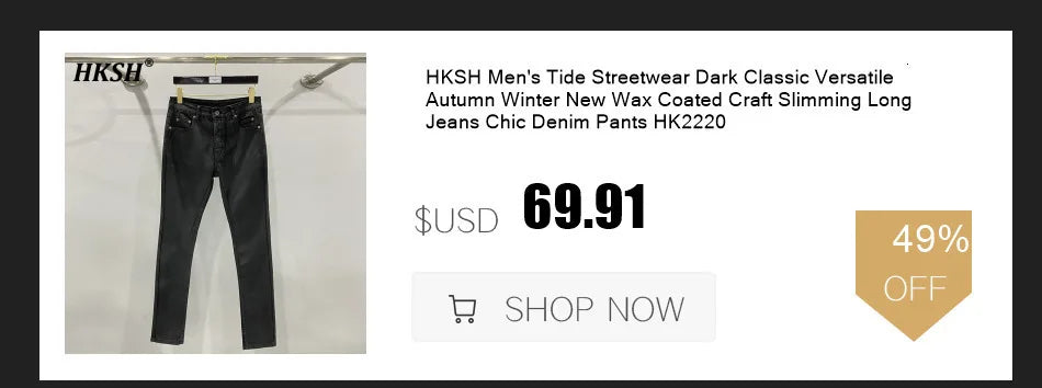 HKSH Autumn Winter New Men Tide Cotton Padded Jacket Scarf Collar Thick Long Sleeve Zipper Bread Chic Trendy RO Style Coat H2840