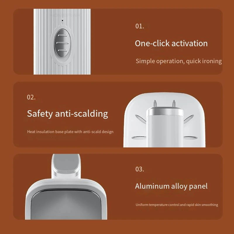 Handheld Iron Steamer 360° Ironing Small Garment Steamer USB Powered Electric Ironing Machine for Fabric Clothes Ironing