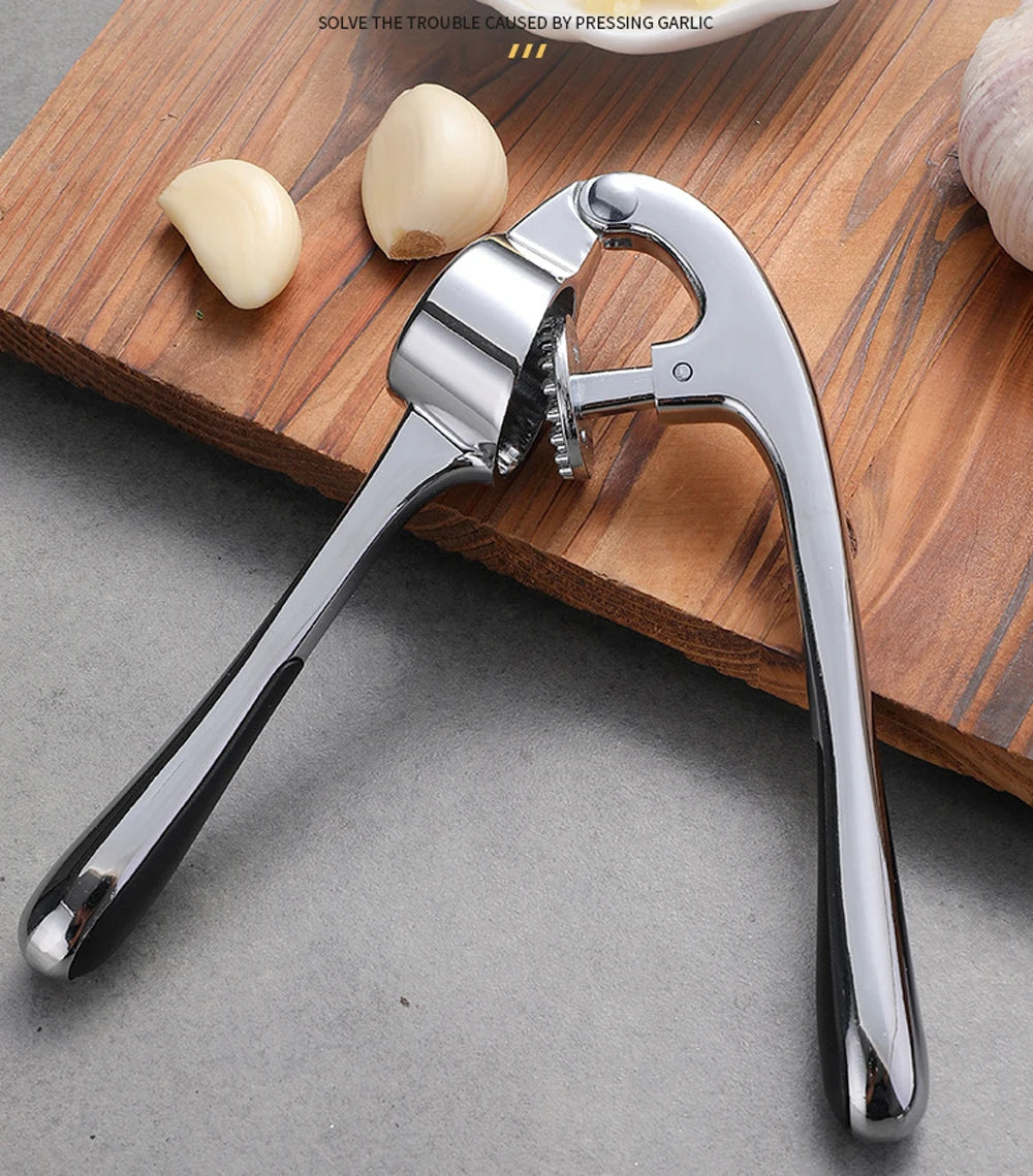 Zinc Alloy Garlic Presser Ginger Crusher Handheld Device Metal Mincer Squeezer Chopper Vegetables Masher Practical Kitchen Tools