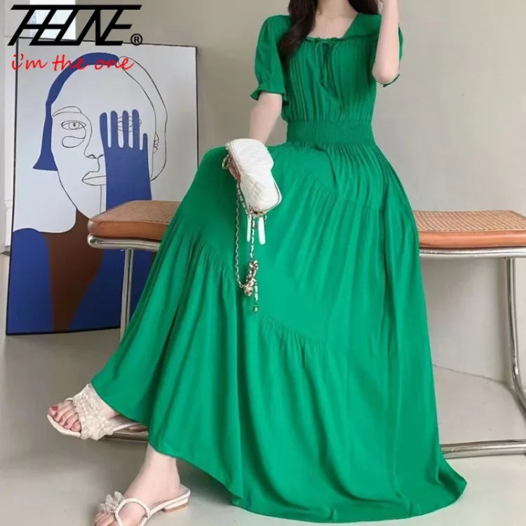Maxi Long Dress for Women Clothes Indian Vintage vestidos para mujer Holiday 2025 Boho Beach Korean Style Cotton Dresses Robe