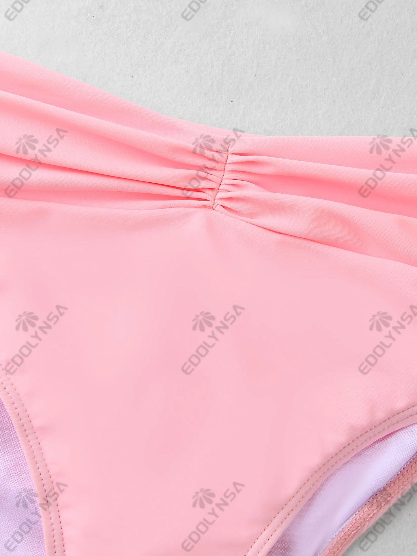 3 Piece Bikini Set 2025 Sexy Pink Swimwear Halter Bathing Suit with Sheer Skirt Beachwear Female Vacation Dresses Swimsuit K193