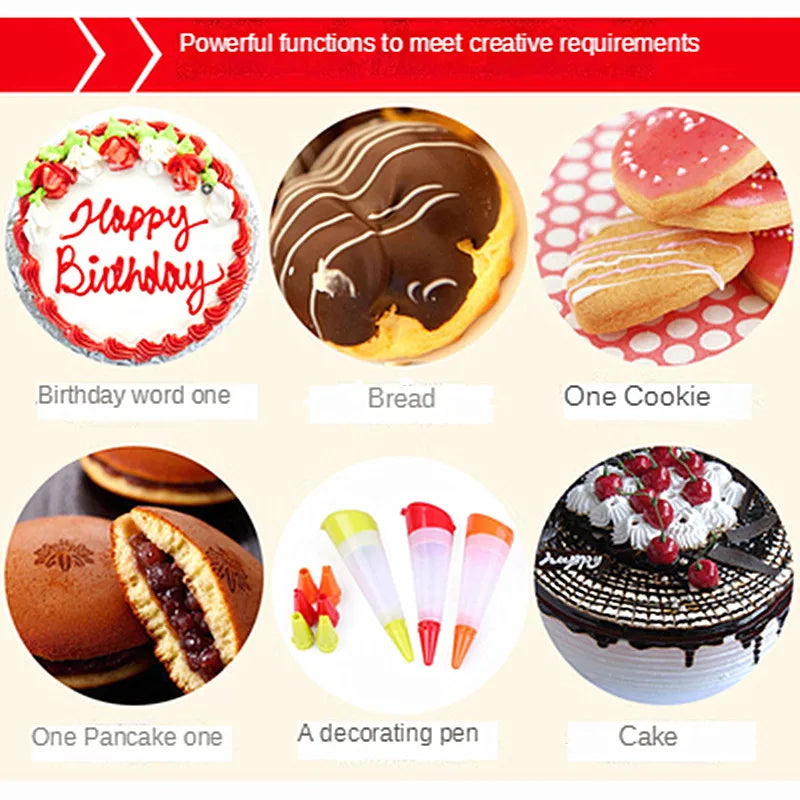 Silicone Food Writing Pen Chocolate Decorating Tools Cake Mold Cream Cup Cookie Icing Piping Pastry Nozzles Kitchen Accessories