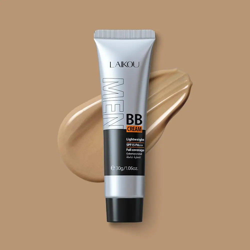 BB Cream For Men Full Coverage Facial Concealer Long Lasting Makeup Foundation Waterproof Men BB Liquid Foundation 30g