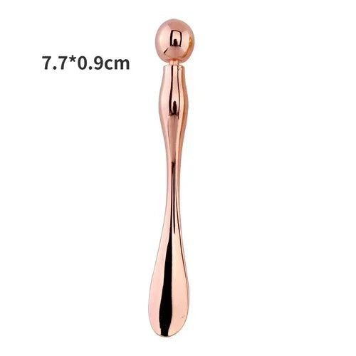 Face Lift Eye Massager Natural Jade Stone Steel Ball Beauty Tools Eye Cream Divided Scoop Massage Roller Silicone Makeup Stick