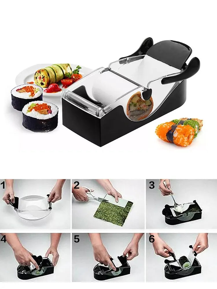 Sushi DIY Tools Seaweed Wrapped Rice And Vegetable Roll Kitchen Workers Japanese Drum Making Sushi Cake Mold Novice Kitchen Tool