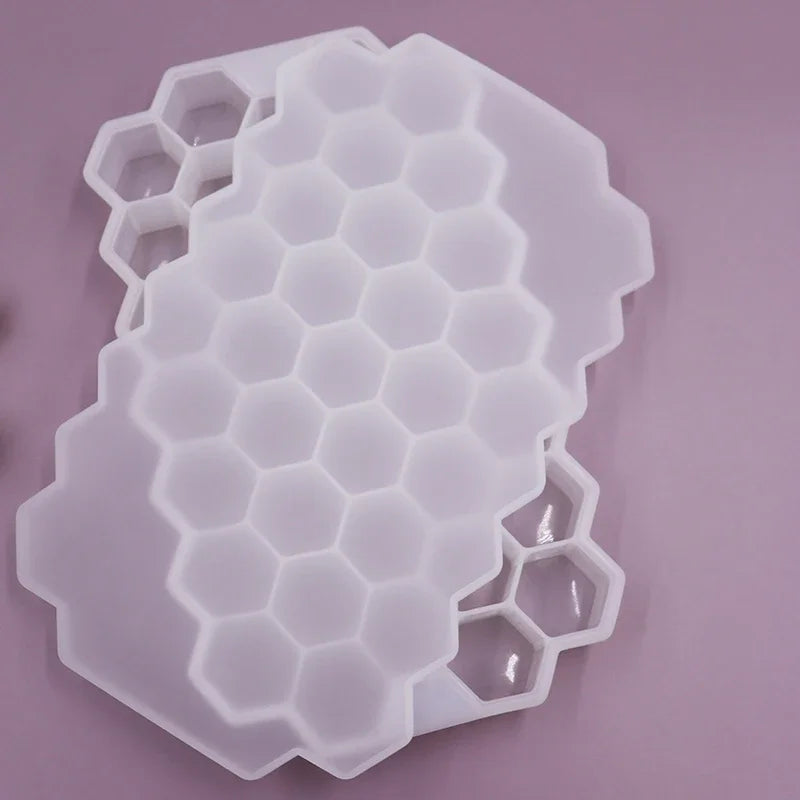 Reusable Silicone Ice Cube Mold Honeycomb Ice Cube Trays BPA Free Ice Maker Ice Jelly Juice Mould Whiskey Cocktail Kitchen Tool