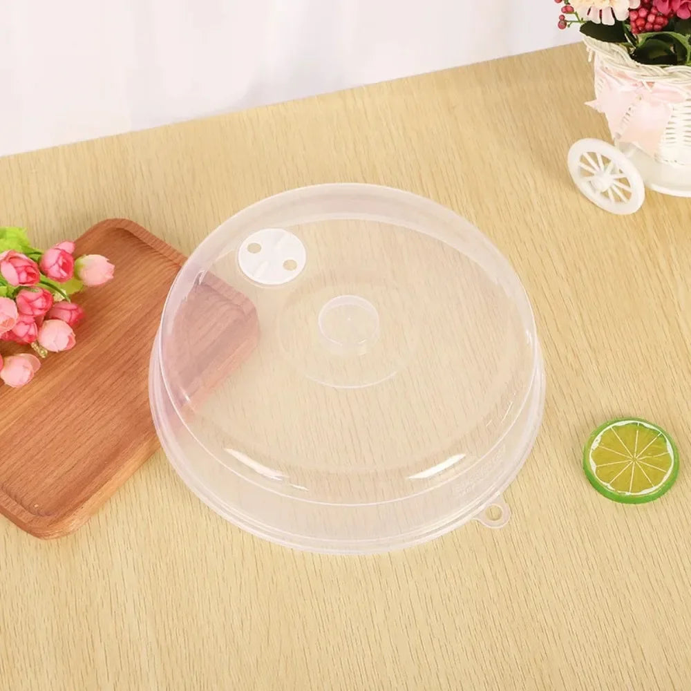 Large Microwave Splatter Cover Lid with Steam Vent Fresh Keeping Kitchen Stackable Sealing Disk Cover Universal Plate Bowl Cover