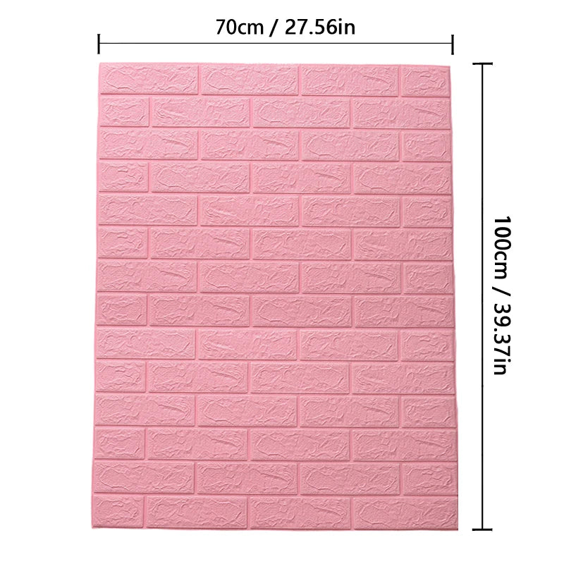 Wallpaper Home brick Foam Panels 3D Wall Stickers Self-adhesive DIY Embossed Stone Wallpaper Home Decor Living Room Kitchen