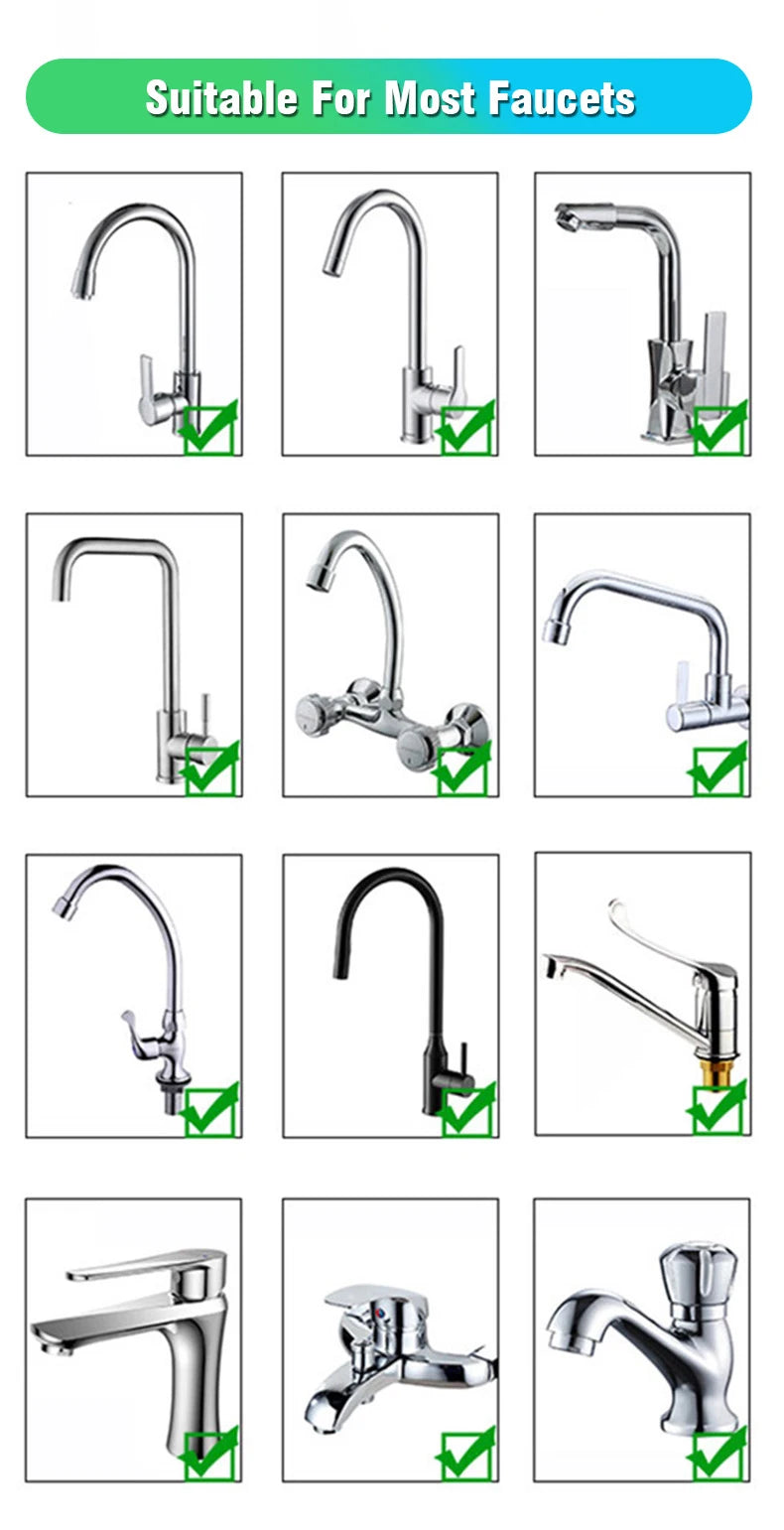 Faucet Extender 360 Degree Rotary Kitchen Sink Faucet Bubbler Water-Saving Device Adapter Soft Water Nozzle Bathroom Accessories