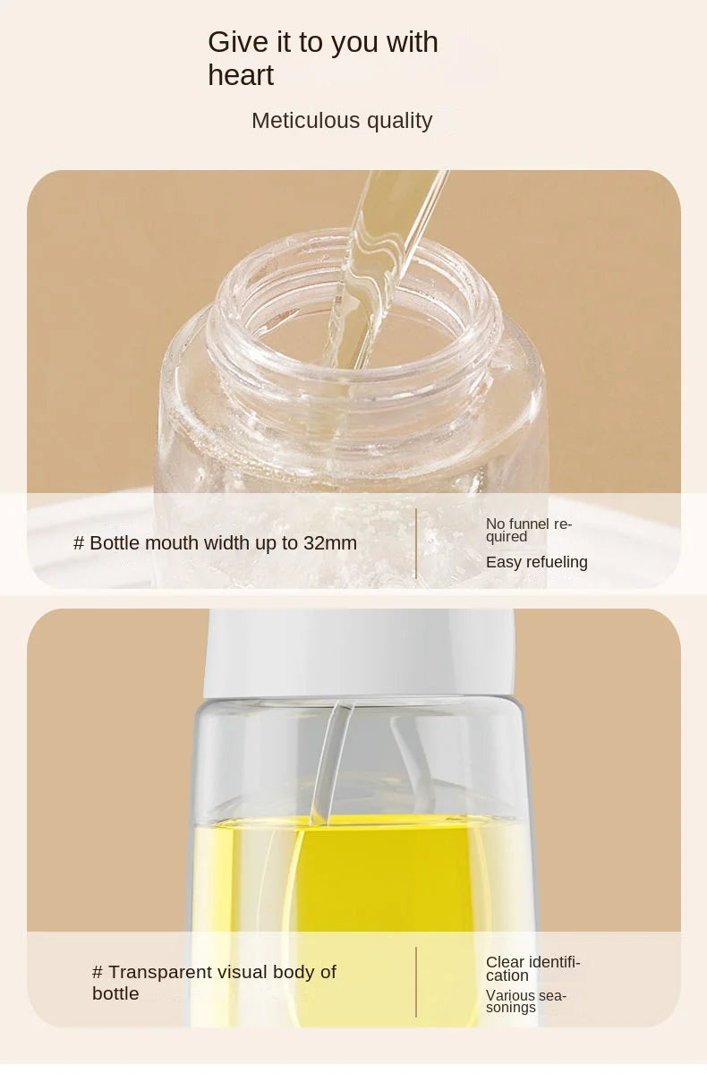 Kitchen Oil Bottle Cooking Oil Spray Olive Oil Bottle Fitness Barbecue Spray Oil Dispenser