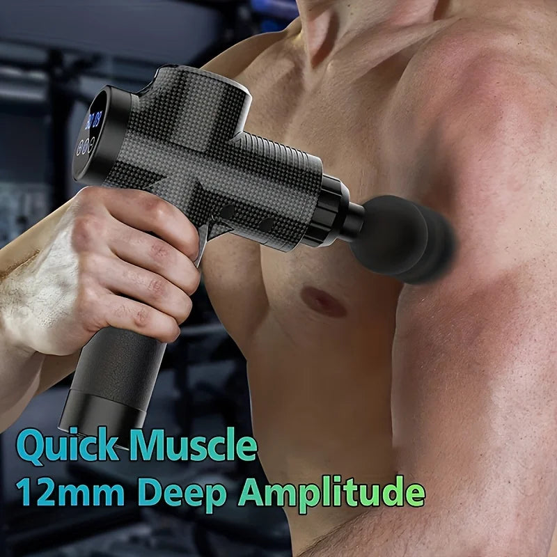 Massage Gun Fascia Deep Muscle Relax Body Neck Massager 99 Level Electric Fitness Equipment Noise Reduction Male Female