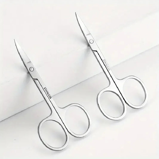 Stainless Steel Eyebrow Scissors Facial Hair Small Grooming Scissors - Eyebrow, Nose Hair & Beard Trimming Scissors For Men And