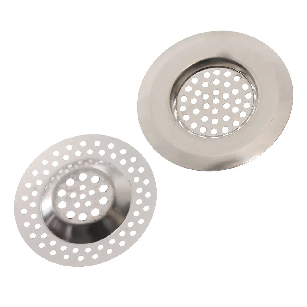Kitchen Drain Plug Stainless Steel Sink Strainer Mesh Trap Drain Filter Hair Clean Up Waste Catcher Bathtub Accessories