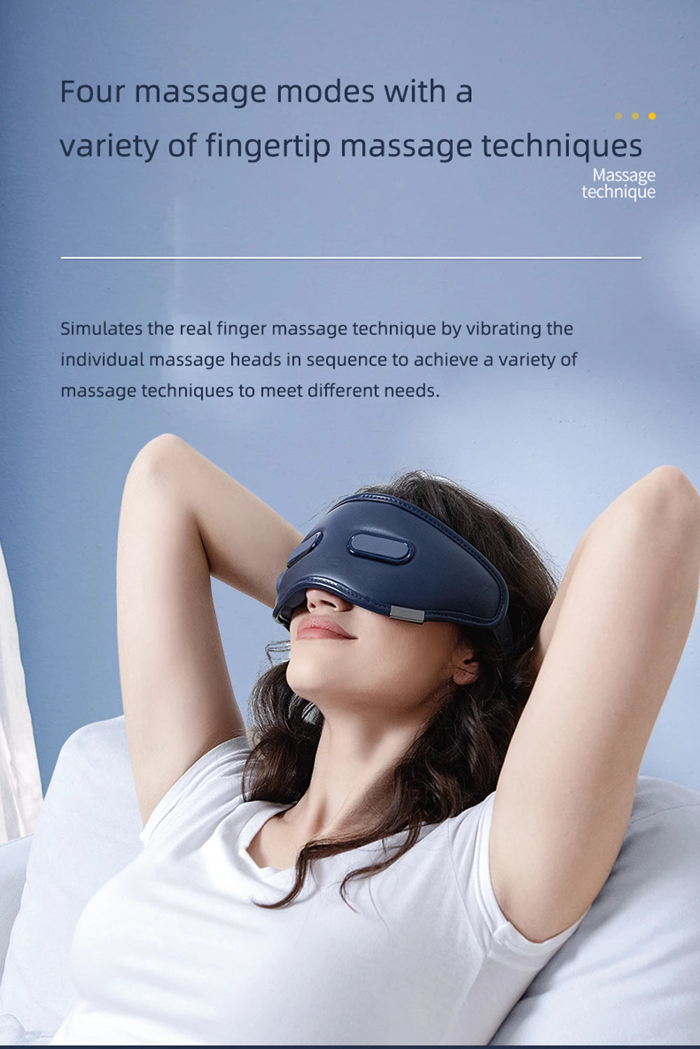 Smart Eye Massager Rechargeable Heated Eye Massage Instrument Massage Eyes Device Vibratable Reduce Eye Strain Improve Sleep