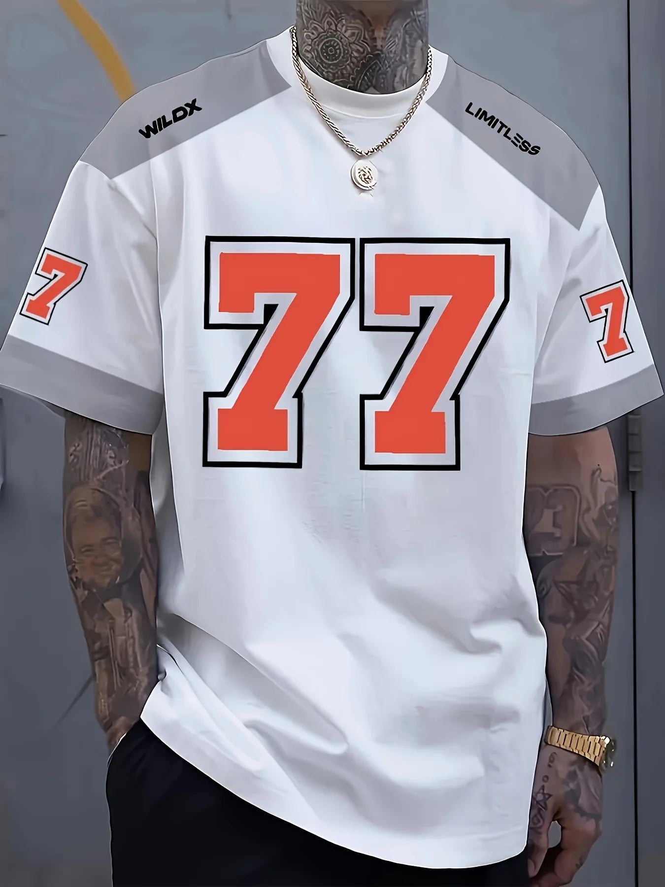 Men's summer fashionable streetwear T-shirt, casual round neck short sleeved top with 3D digital printing pattern, slightly elas