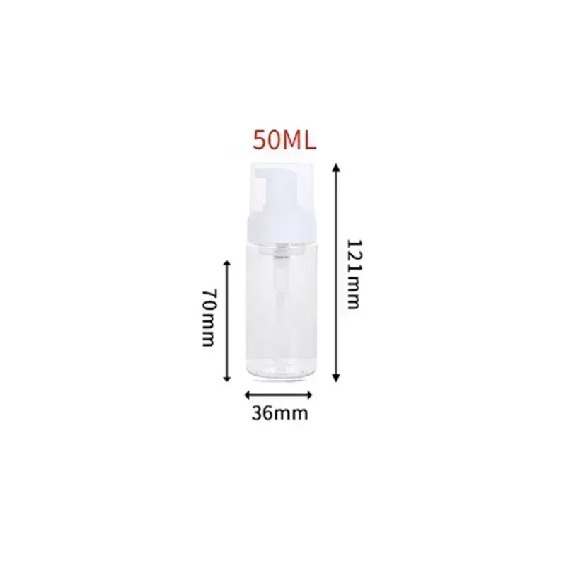 50-200ml Portable  Foaming Soap Dispensers Bottle Empty Plastic Mousse Facial Cleanser Pump Bottle Refillable Lotion Shampoo
