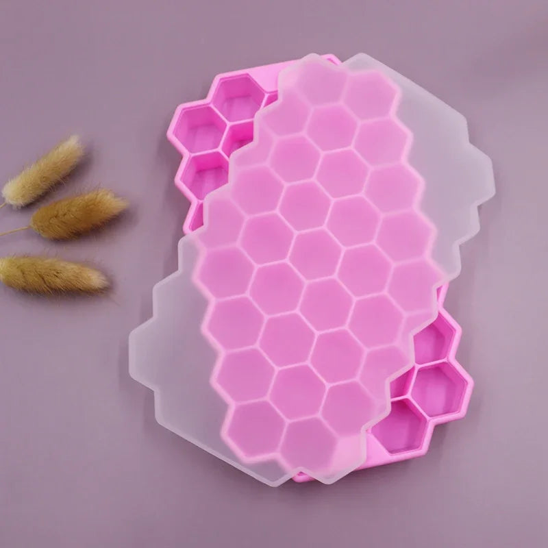 Reusable Silicone Ice Cube Mold Honeycomb Ice Cube Trays BPA Free Ice Maker Ice Jelly Juice Mould Whiskey Cocktail Kitchen Tool