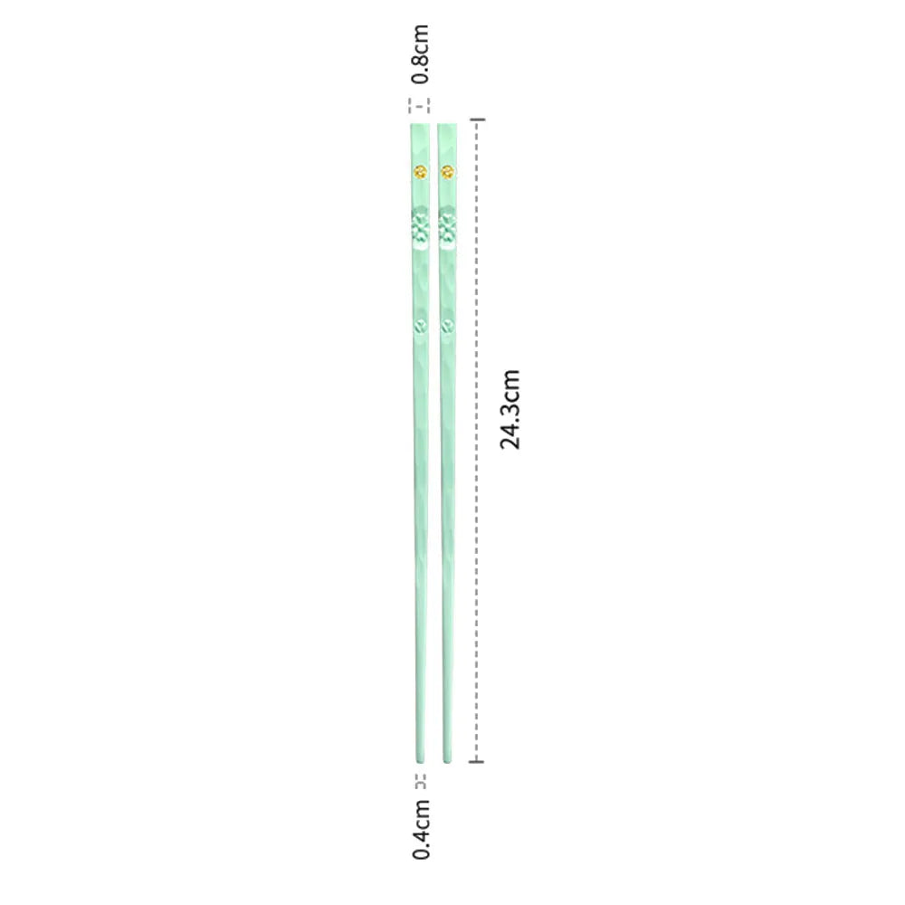 5 Pairs Non-slip Reusable Chopsticks Set Korean Food Sushi Sticks Chopsticks Alloy Chopsticks For Hotel Restaurant Kitchen