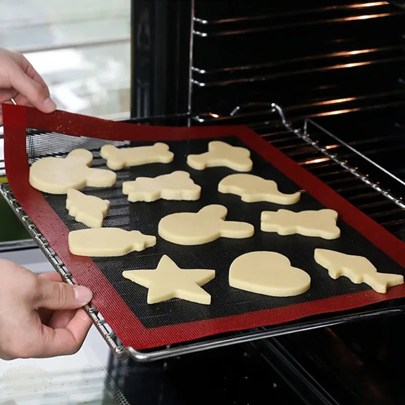 Silicone Grill Mat 30X40cm Baking Tray Breathable BBQ Cookie Bread Mat Oven Microwave High Temperature Baking Kitchen Tools