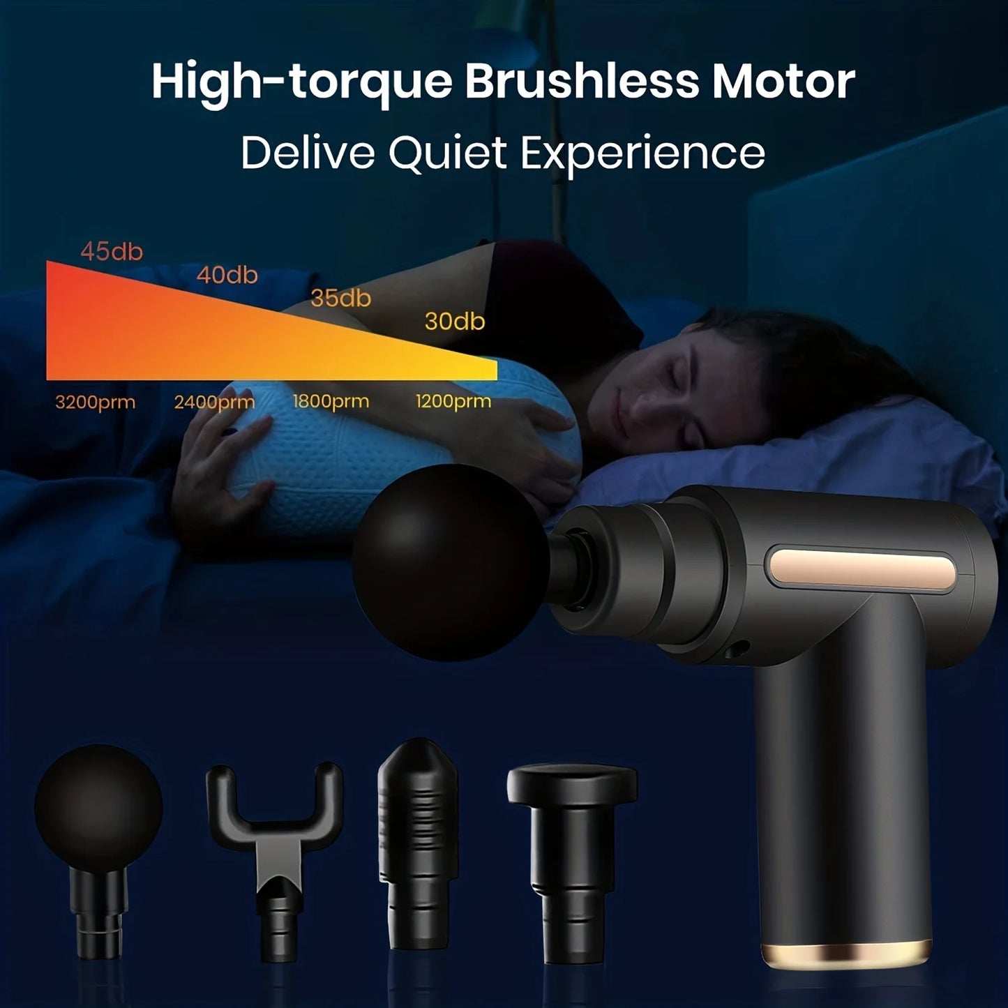 Massage Gun Fascia Deep Muscle Relax Body Neck Massager 99 Level Electric Fitness Equipment Noise Reduction Male Female