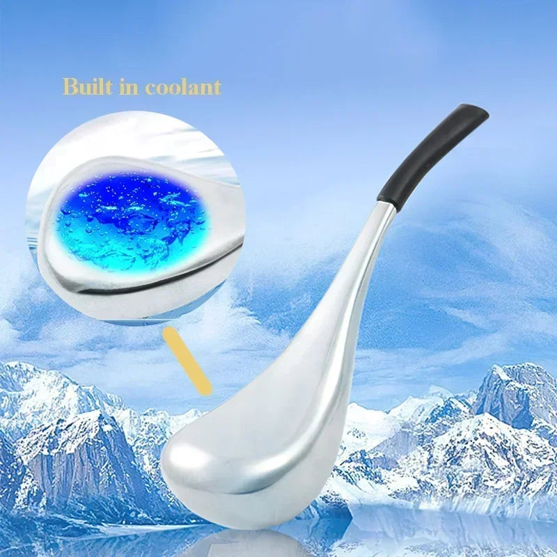 2PCS Ice Globes Spoon Massager Facial Skin Care Freeze Tool Stainless Steel Face Beauty Cryo Roller Cooling Massage Spa Ball