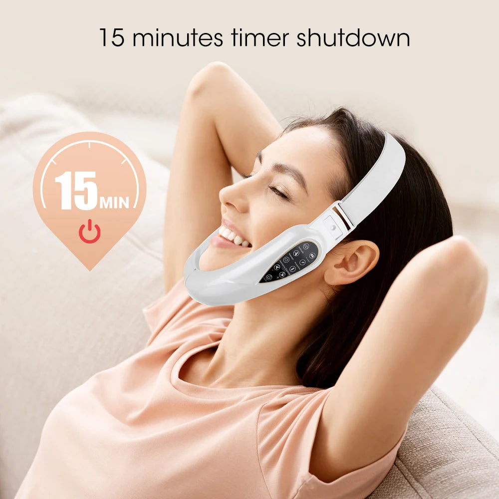 V Face Facial Machine Electric V-Line Up Lift Belt Face Massage LED Face Skin Lifting Firming Beauty Device Double Chin Reducer