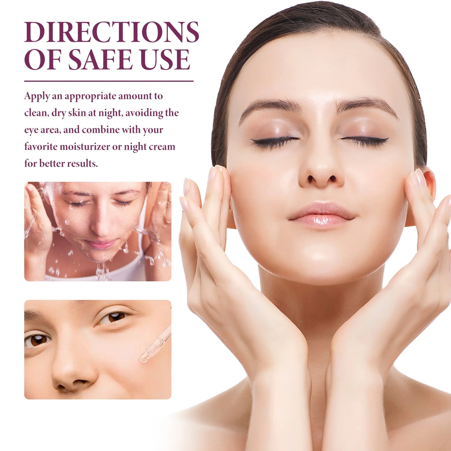 Glycolic Acid 10% Toning Solution Fade Fine Lines Firming Face Serum Improve Facial Dryness Redness Glycolic Acid Repair Essence
