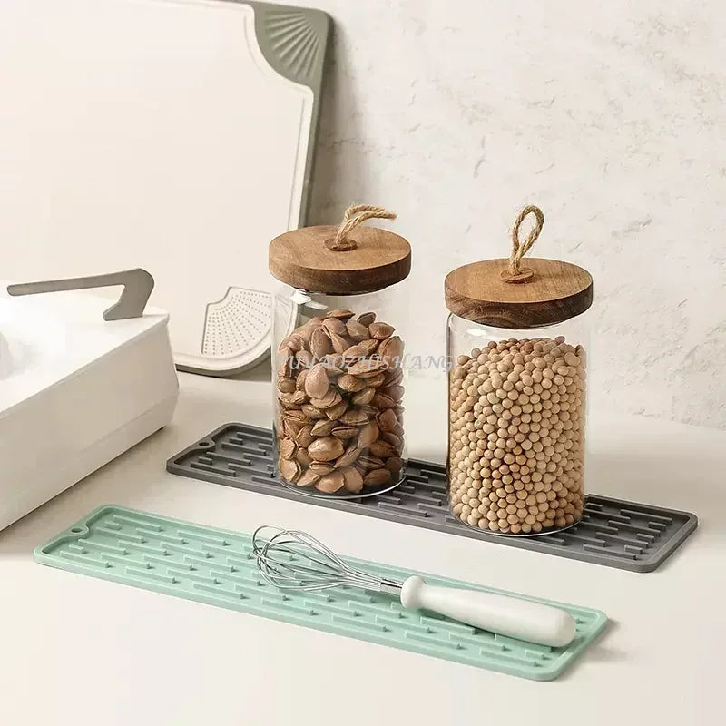 Kitchen Silicone Faucet Mat Drip Protection Pads Faucet Water Catcher Mat Sink Drain Pad Waterproof Non-slip Bathroom Gadget