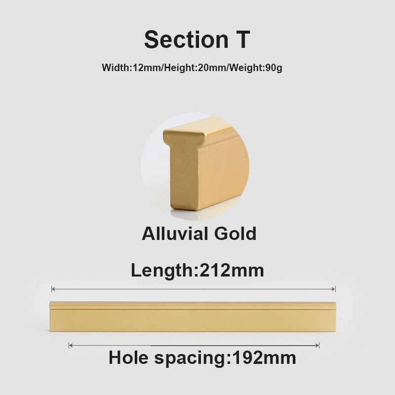 JUIDINTO 1pc Aluminium Cabinet Handle Pulls Black Handle 96-320mm Kitchen Drawer Handle for Furniture Wardrobe Closet