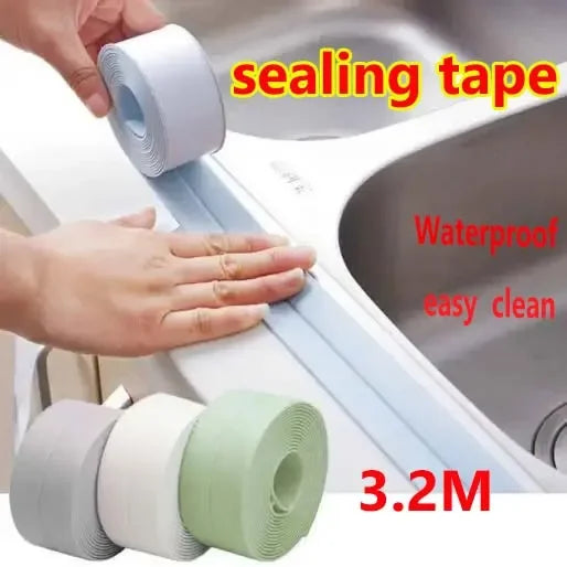 Multifunction Kitchen Self Adhesive Sealing Tape Bathroom Shower Bath Caulk Strip Waterproof Wall Sticker Sink Mold Proof Edge T