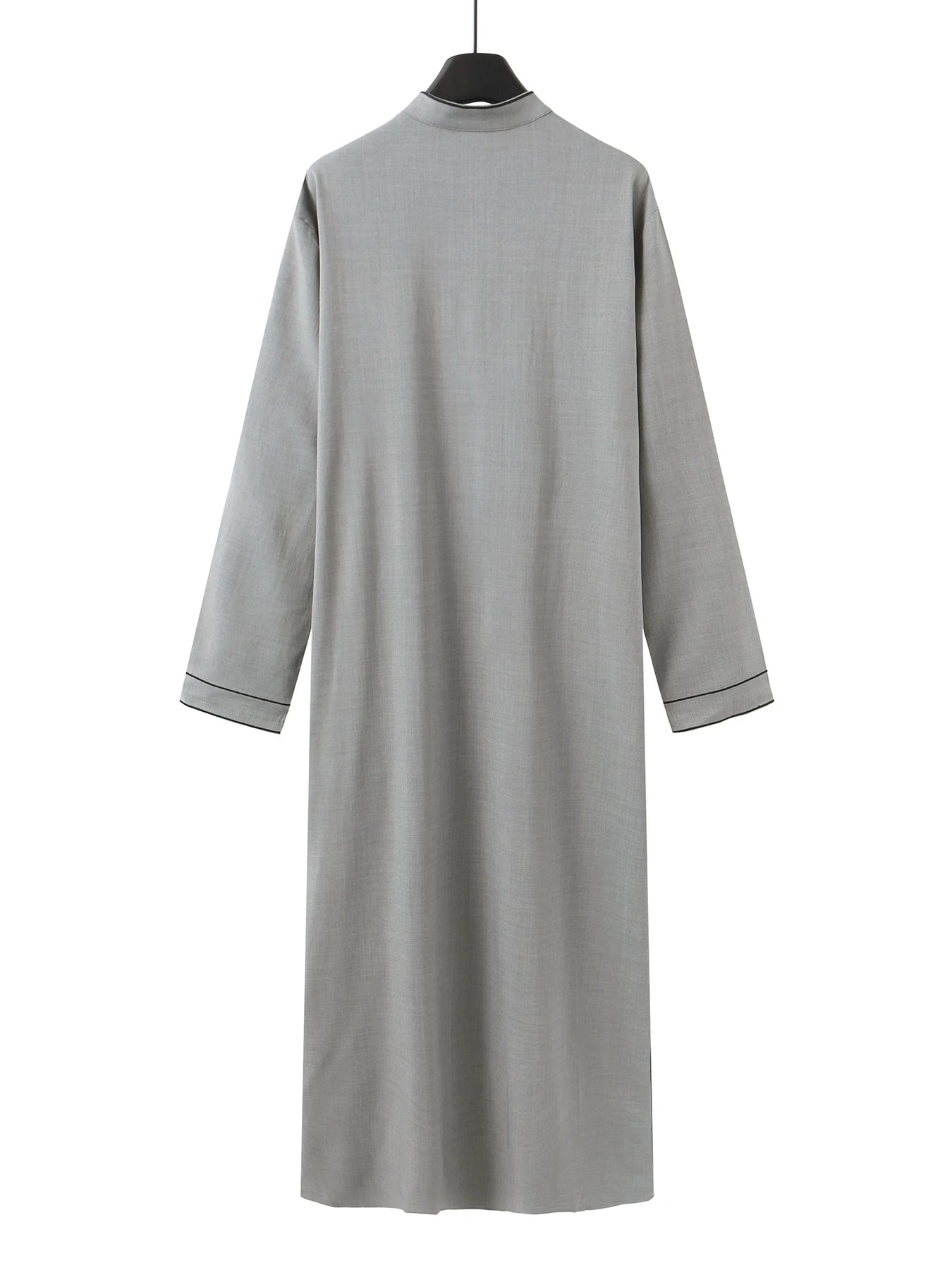Long sleeve embroidered stand collar thobe, Muslim Arab men's robe